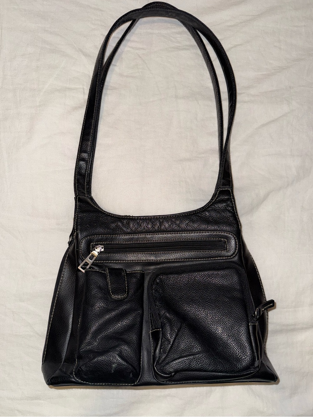 Black Leather Shoulder Bag